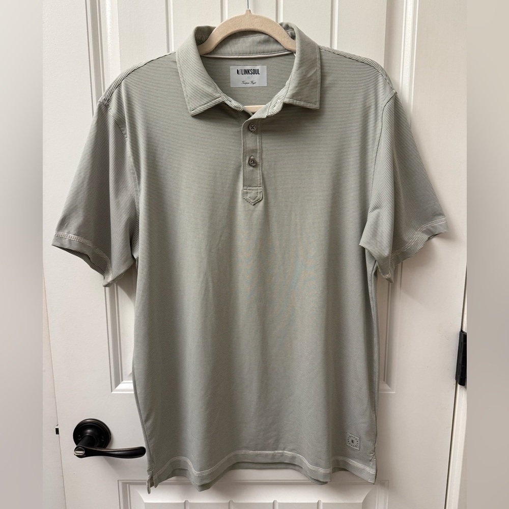 Linksoul Men's Classic Striped Polo in Gray - Picture 2 of 8